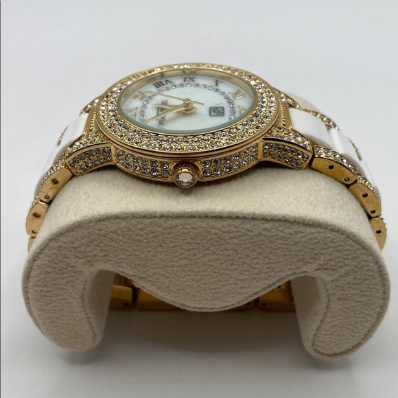 Victoria Wieck Ceramic Crystal Watch White 7-8”L Casual Evening Adjustable main image 10